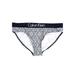 Calvin Klein Women's Printed Bikini Briefs Swimsuit (XS, White/Black)