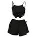 Women Floral Embroidery Sleeveless Crop Top with Shorts for Summer Beach Party New Women'S Clothing