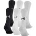 Under Armour Adult Training Cotton Crew Socks, 6-Pairs, Black/White/Grey 2, Shoe Size: Mens 9-12.5, Womens 11-13