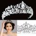 NUZYZ Austrian Crystal Crown Hair Tiara Bridal Princess Crown
