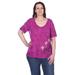 Sledge USA Womens Plus Size V-Neck Short Sleeve Graphic Print Shirts USA Made