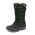 Dream Pairs Ankle Snow Boots Boys Girls Winter Warm Lace Up Waterproof Shoes Kriver-1 Black Size 4