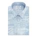 CALVIN KLEIN Mens Blue Patterned Collared Slim Fit Cotton Dress Shirt 17.5- 32/33