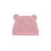 Kernelly Newborn Hospital Hat 0-12Months Preemie Boys Girls Beanie Solid Infant Baby Ears Bonnet Infant Cotton Hats 1pc - Pink