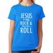 Tstars Womens Christian Shirts Christian Clothes Jesus is my Rock and Thats How I Roll Christian Clothes for Ladies Following Jesus Faith Shirts Christian Outfits Jesus Clothing Women T Shirt