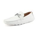 Bruno Marc Mens Comfort Casual Shoes Driving Penny Slip On Loafers Boat Shoes Hugh-01 White Size 8