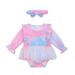 Sunisery Baby Girls Romper Princess Ruffles Tie Dye Tulle Skirt Jumpsuit