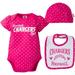 NFL Los Angeles Chargers Baby Girls Bodysuit, Bib, Cap Set