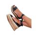 Audeban Womens Chunky Sandals Thick Sole Strappy Flatforms Shoes Summer Gladiator Shoes