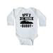 Inktastic Opa's Lil' Racing Buddy with Car Silhouette Infant Long Sleeve Bodysuit Unisex White 18 Months