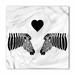 Safari Bandana, Romantic 2 Zebras Pattern, Unisex Head and Neck Tie, by Ambesonne