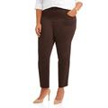 Just My Size Womenâ€™s Plus Size Pull-On Stretch Woven Pants, Also in Petite