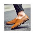 Daeful New Moccasin Leather Mens Smart Casual Shoes Driving Slip on Designer Loafers US