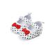 Luxsea Toddler Baby Girls Anti-slip Polka Dot Crib Shoes Cute Autumn Spring Kids Soft Sole First Walkers Casual Shoes with Bowknot Decor