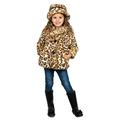 Little Girls' Button Front Faux Fur Coat, Amur Leopard, Size: 5