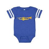 Inktastic Trumpet Gold Brass Music Instrument Infant Short Sleeve Bodysuit Unisex