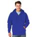 BlueGeneration Adult Tall Fleece Zip Front Hoodie - Royal Extra Large Tall Solid