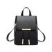 Simple And Stylish Women's Shoulder Bags Big Capacity Tassel Handbag PU Leather Ladies Backpack Black Travel Bags