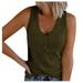 MIARHB tank for Women V-neck undershirt sleeveless button-down casual shirt Womens tops time and tru