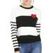 Allegra K Women's Striped Sweater Crewneck Casual Knitted Pullover Tops