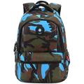 Camouflage Printed Unisex School Backpack Rucksack Leisure Backpack for Travel Hiking Camping School Mountaineering Hiking, blue