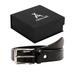 Affilare Men's Alligator Genuine Italian Leather Dress Belt 35mm Black 12CFTD188