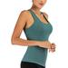 UKAP Sports Crop Tank Top Women Sleeveless Halter Solid Color T-Shirts Workout Yoga Quick Dry T-Shirts Blouse