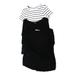 Pre-ownedThree Dots Athleta Clu Womens Dress Tee Shirt White Black Size XL XS Large Lot 3