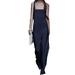 VONDA Women Plus Size Sleeveless Solid Strappy Wrap Jumpsuits