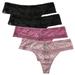Charmo Women's Lace Panties Thongs Cheeky Bikini Panties Sexy Underwear, 4 Pack