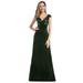 Ever-Pretty Womens Cap Sleeves V-Neck Long Formal Evening Wedding Party Dresses for Women 0945 US6