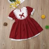 Toddler Kids Girl Dress Clothes Floral Lace Princess Dress Party Dress Flower Girl Dress Casual Play Wear Dress Outfits