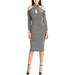 Rachel Rachel Roy Womens Metallic Off-The-Shoulder Midi Dress