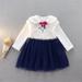 Little Girls Dress Casual Cotton Kids Snow Queen Anna Dress for 2-7 Years