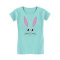 Tstars Girls Easter Holiday Shirts Cute Little Easter Bunny Face Kids Happy Easter Party Shirts Humor Funny Easter Gifts for Girl Toddler Kids Fitted T Shirt