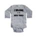 Inktastic I Belong at the Kids Table in Black Text Infant Long Sleeve Bodysuit Unisex