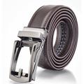 Comfort Click Belt for Man, Simyoung Men's Adjustable Perfect Fit Croc Belt with Plaque Buckle-As Seen On Tv ( Brown )