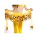 Women Chiffon Belly Dance Scarf Gold Coin Sequin Waistband Skirt Dangling