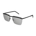 Saint Laurent Silver Square Unisex Sunglasses SL243-30002939004