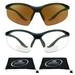 proSPORT 2 Pairs Safety BIFOCAL Reading Glasses High Definition Amber and Clear Lens ANSI Z87.1 Reader Magnification +3.00