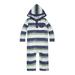 Burt's Bees Baby Boy Retro Stripe Hooded Coverall