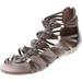 Forever Rebel-15 Womens Back Zip Strappy Gladiator Wedge Sandals