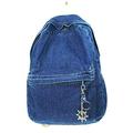 YunZh Denim Backpack Casual Style Lightweight Jeans Backpacks Classic Retro Travel Daypack Bookbags For Women Men