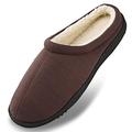 VONMAY Men's Winter Warm Fleece Lined Memory Foam Slippers Slip On Clogs Indoor Outdoor House Shoes with Anti Skid Sole