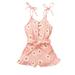 Listenwind Toddler Girl Daisy Flower Romper Jumpsuits Spaghetti Straps Sleeveless Button Playsuit