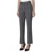 Gray Women Petite Straight Stripe Dress Pants $89 12P