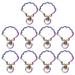 MARKSD 10pcs Metal Snap Hook Lobster Clasp Lanyard with Keyring Keychain Key Chain