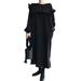 Women Winter Long Sleeve O-Neck Solid Color Pullover Sweater Dress