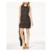 Rachel Zoe Womens Tweed And Faux Leather Sheath Dress