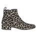 Dolce And Gabbana Ladies Silver / Black Leopard Ankle Boots